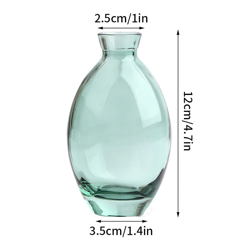 Transparent Glass Vase Retro Class Vase Pot Nordic Flower Bottle Retro Plants Glass Jar Wedding Decoration Home Decor florero