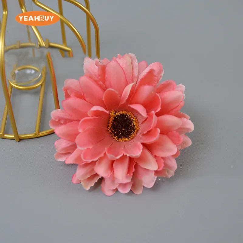 50Pcs 8.5CM Artificial Silk Flowers chrysanthemum for Home Wedding Bouquet Decoration Diy Wreath Accessories Festival Supplies