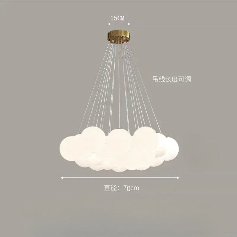 Modern LED Chandeliers Milk White Glass Ball Pendant Lamps Living Room Kitchen Restaurant Hotel Lustre E27 Home Lighting Decor