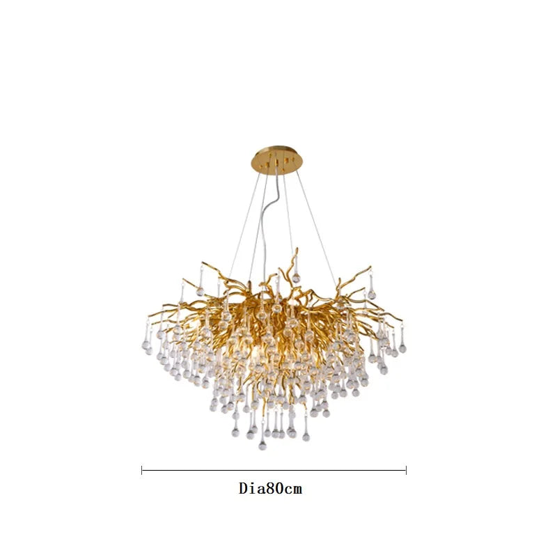 Modern Luxury LED Crystal Chandeliers Crystal Hanging LED Pendant Lights for Bedroom Kitchen Dining Living Suspension Lamp