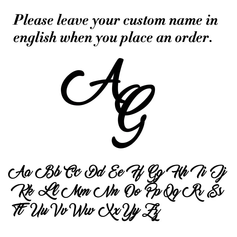 Skyrim 2pcs Custom Cufflinks Men Stainless Steel Personalized Initials Letter Cufflink for Suit Trendy Jewelry Wedding Gift