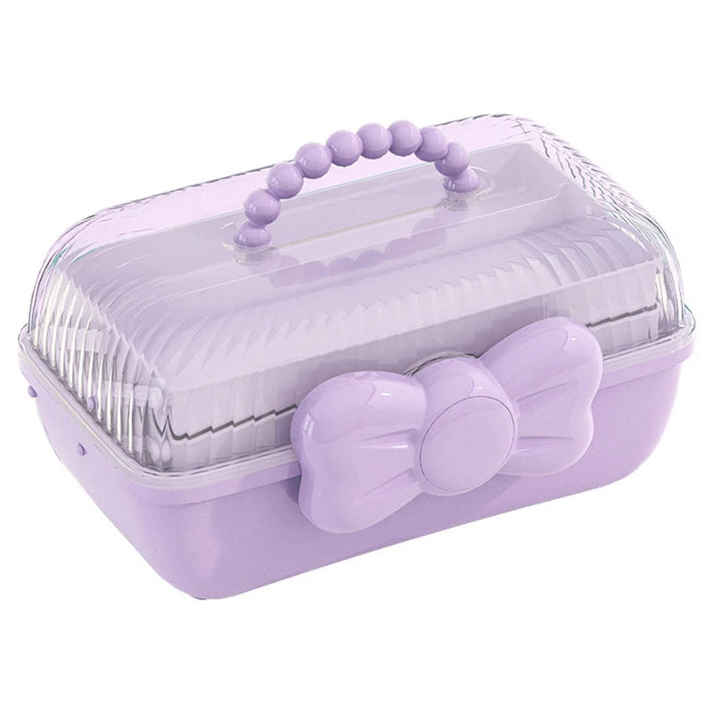 〔CC88〕Multi-layer Hairpin Organizer Cute Girl Jewelry Case Headdress Displays Children's Hair Accessories Storage Box