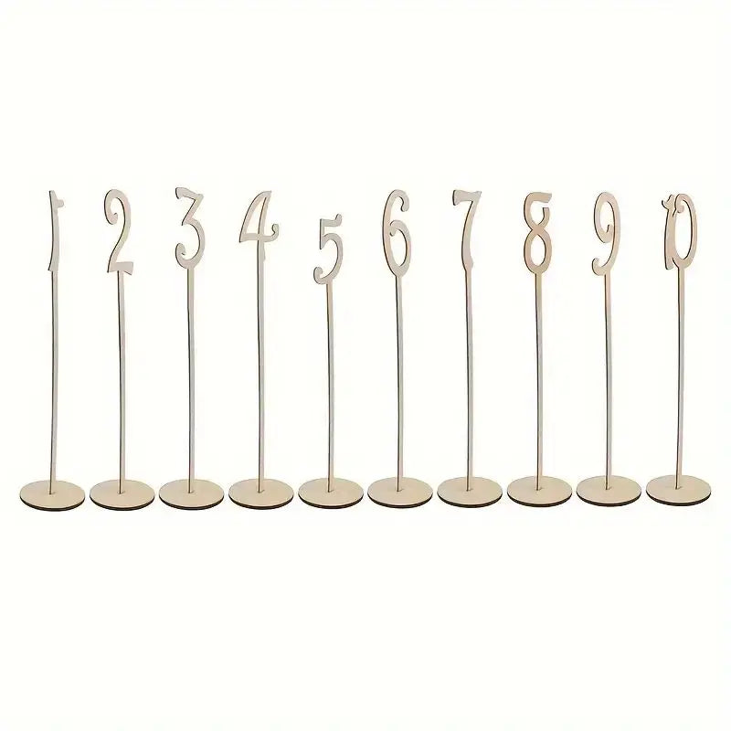 Wooden Table Numbers 1 To 20 Wood Wedding Table Number Signs with Holder Base for Wedding Party Table Home Birthday Decoration