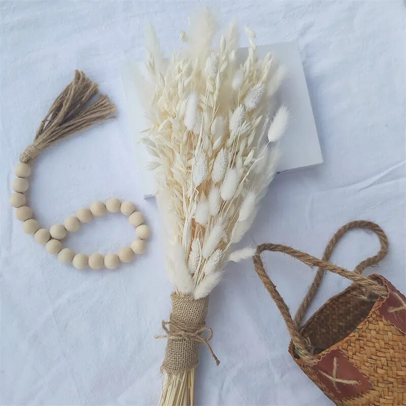 White Pampas Grass Decor 50 Pcs 17” Wedding Centerpiece Flower Arrangements Natural Home Boho Room Decoration Dried Flower Gift