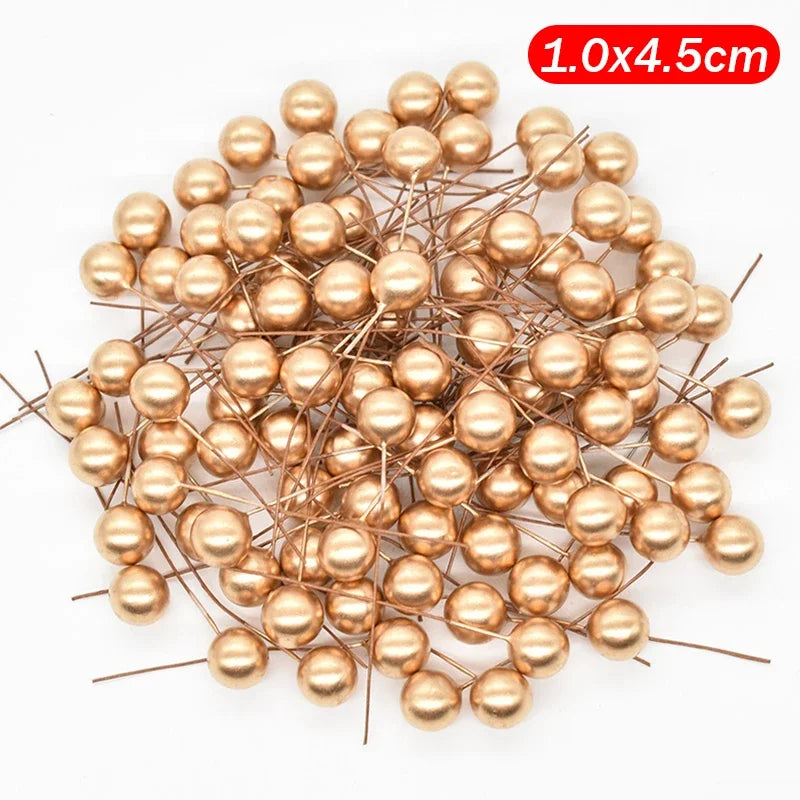 1000/50x Mini Artificial Berries Red Fake Berry Cherry Stamen for Christmas DIY Floral Wreath Ornament New Year Party Home Decor
