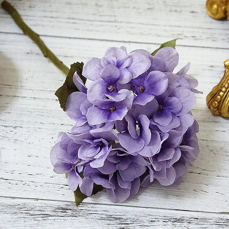 1 Bundle Silk Hydrangea Autumn Vase for Home Decor Valentine's Day Wedding Bridal Bouquet Wall Setting Artificial Flowers Cheap