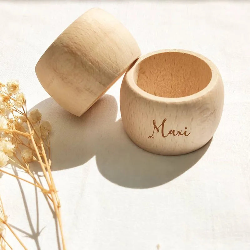 Personalized Wooden Napkin Ring Handmade Wooden Napkin Ring Holder Wedding Engagement Bridal Party Table Place Setting Decor