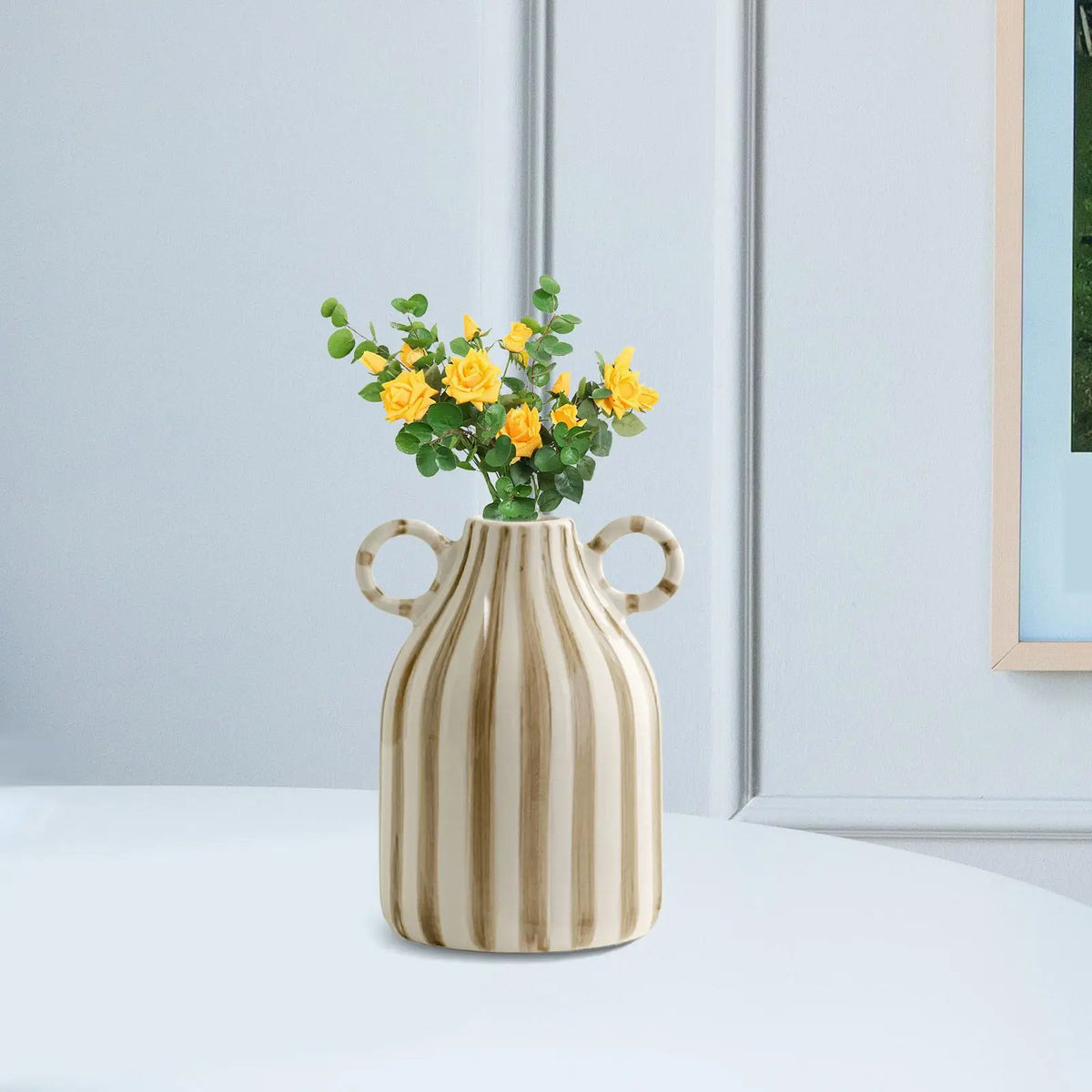 Decorative Flower Vase for Dry Fresh Flower Table Centerpieces Nordic Boho Small Vase for Fireplace Office Indoor Cafe Entryway