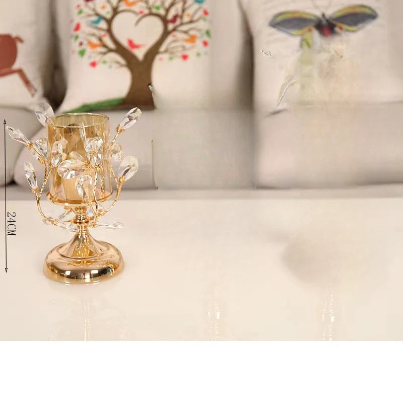 Luxury Candlestick Crafts Home Decor Hotel Desktop Christmas Candlestick Decor