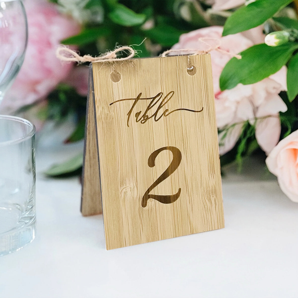 5 pcs Wooden Wedding Table Number Set,Reusable Seating Chart Table Number Card,Perfect For Wedding,Events Or Catering Decoration
