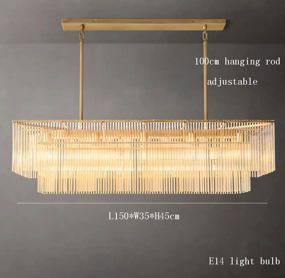 Nordic Luxury Glass Bar Big Ceiling Chandeliers Home Decoration Large Hanging Lamps for Living Room Hotel Lustre Gold