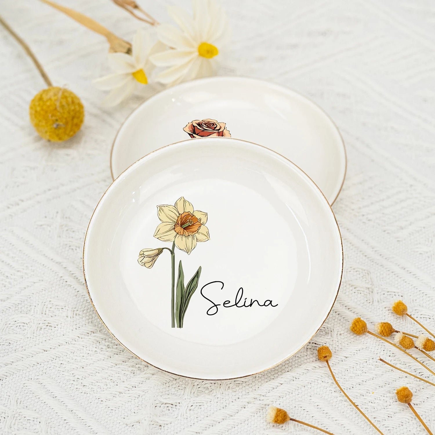 Personalized Ring Dish Custom Jewelry Dish Birthday Gift for Her Perfect Bridesmaid Gifts Trinket Tray Engagement Wedding Favor