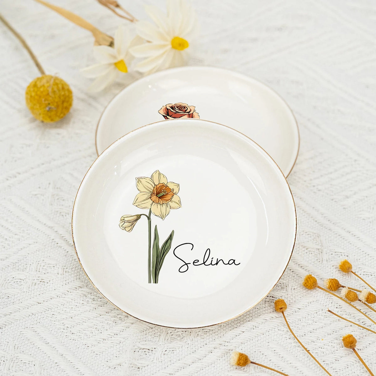 Personalized Ring Dish Custom Jewelry Dish Birthday Gift for Her Perfect Bridesmaid Gifts Trinket Tray Engagement Wedding Favor