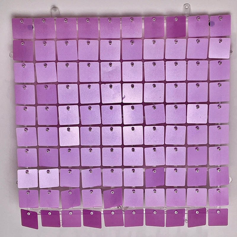 16pcs Champagne Shimmer Wall Backdrop 3D Sequin Panel Backdrop Art Wall Backgroud Cloth Wedding Birthday Party Backdrop Decor