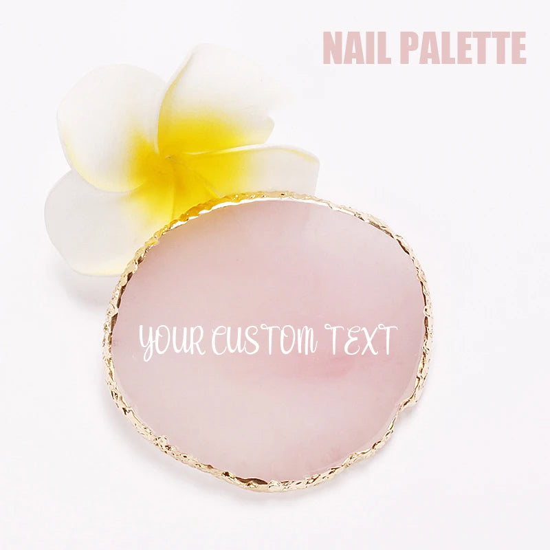 Custom Jewelry Plate Personalized Agate Stone Tray Coasters Holder Nails Art Display Shelf Wedding Birthday Party Bride Gift