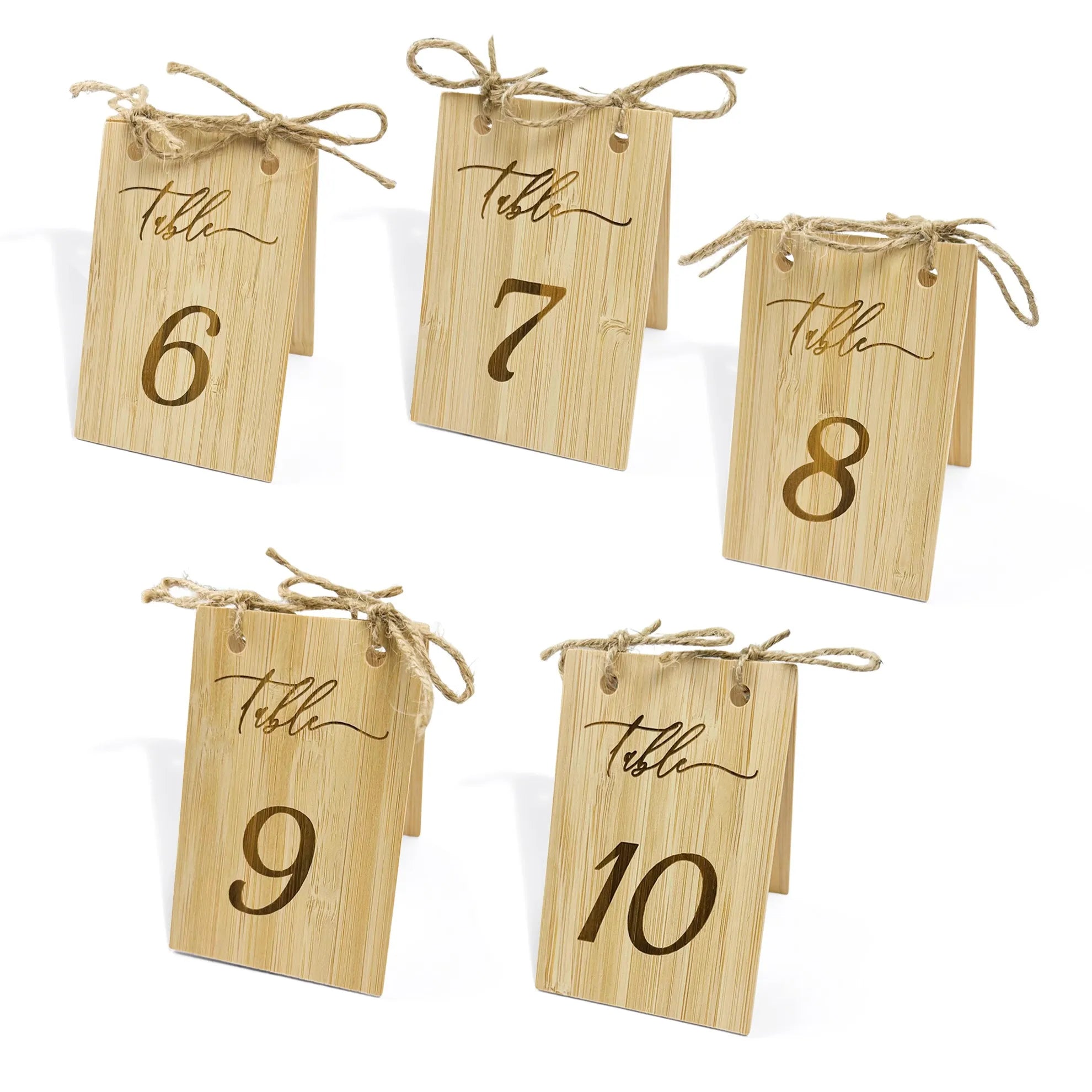 5 pcs Wooden Wedding Table Number Set,Reusable Seating Chart Table Number Card,Perfect For Wedding,Events Or Catering Decoration
