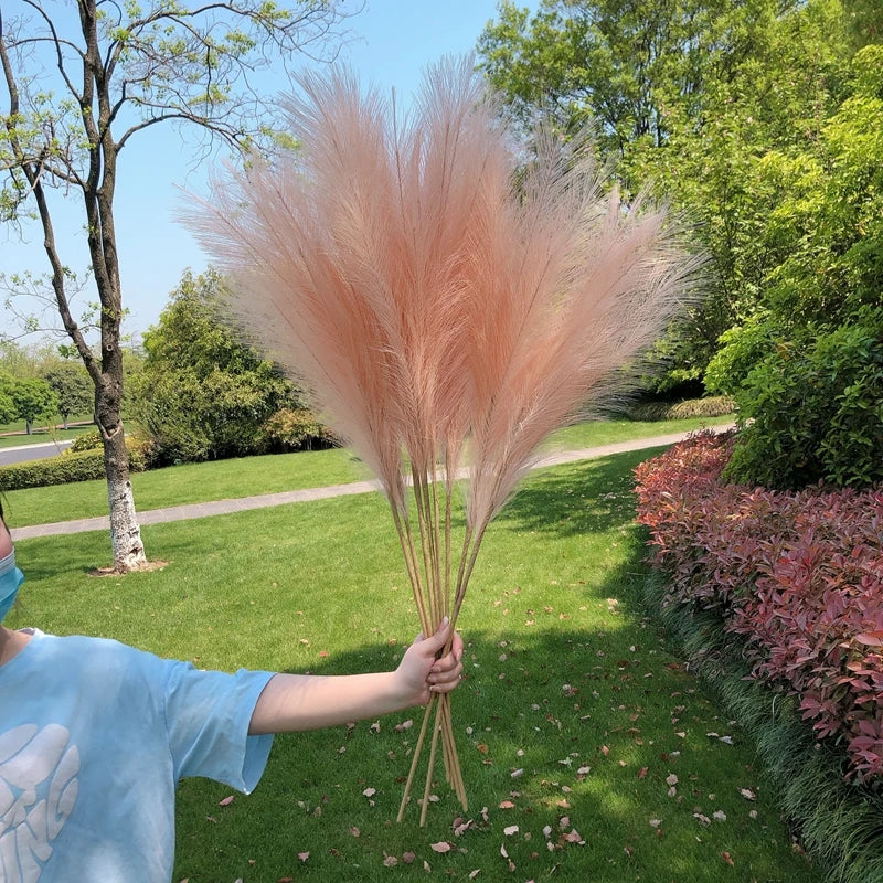 1PC Artificial Pampas Grass Fake Reeds Decor Vase Fillers Everlasting Flower Decor Centerpieces Wedding Arch Flower Faux Plants