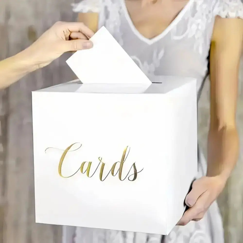 1Set White Wedding Card Boxes Voting Game Box Wedding Birthday Party Supplies Anniversaries Baby Showers Decoration Accessories