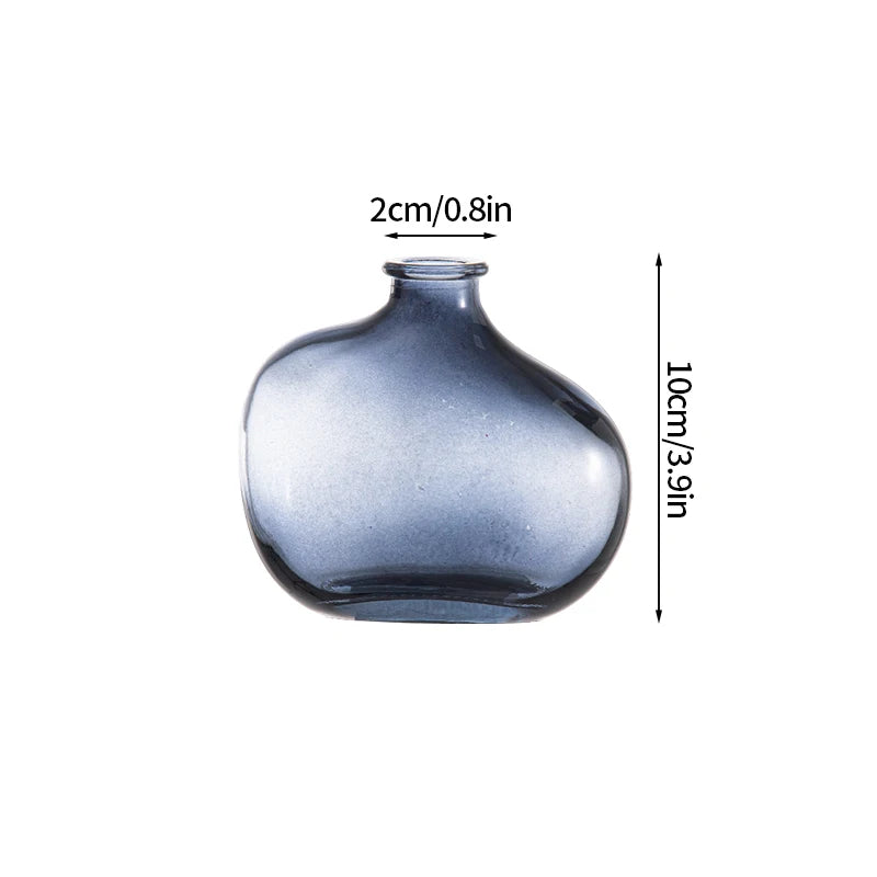 Transparent Glass Vase Retro Class Vase Pot Nordic Flower Bottle Retro Plants Glass Jar Wedding Decoration Home Decor florero