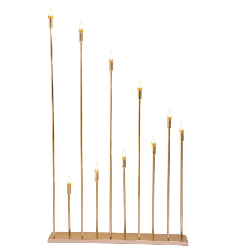 2 Sets! 10 - Heads High - Quality Metal Electric Candelabra - Wedding/Home Decor Centerpiece”