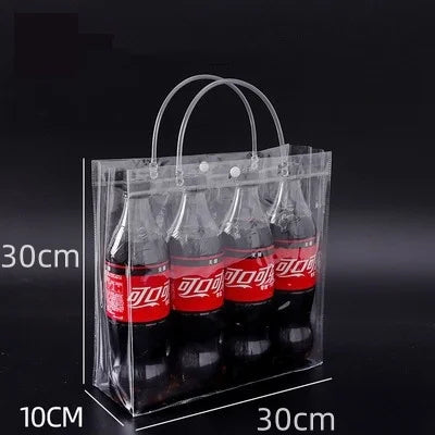10/20pcs Gift Bag Christmas Halloween Holiday Gifts Birthday Valentine's Day Wedding Clear Pvc Bag Handbag Cosmetic Bag