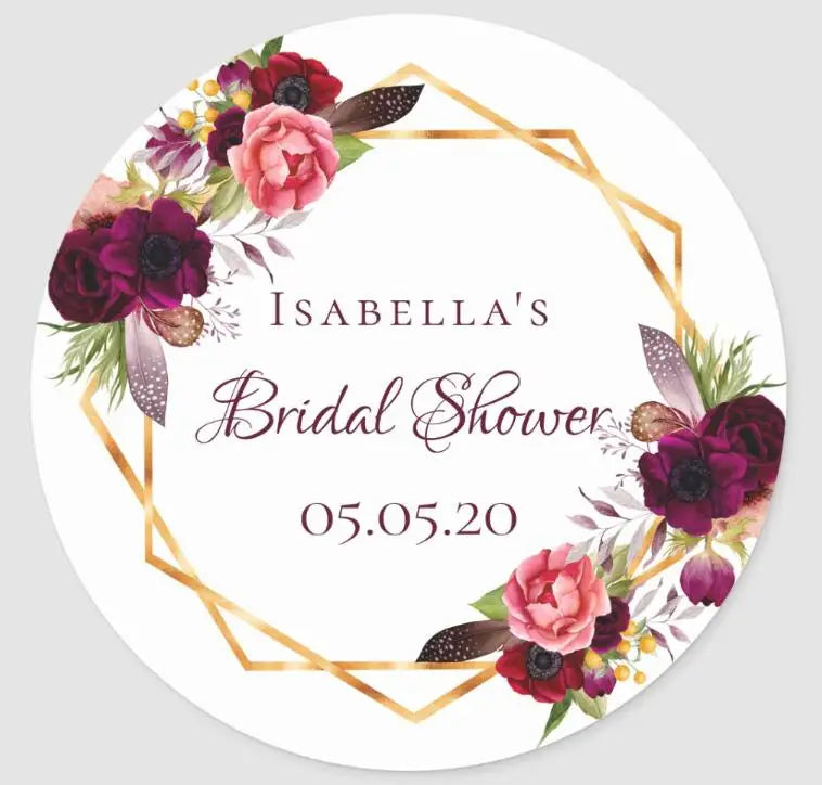 Custom Logo Wedding Stickers Personalized Design Your Name Candy Gift Box Birthday Party Gift Tags