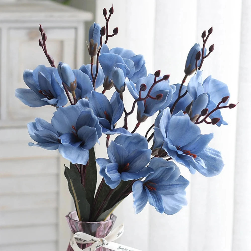 Artificial Flowers Bride Bouquet Magnolia Home Decor Wedding Christmas Party Supplies Photography Props Accessories Decoration