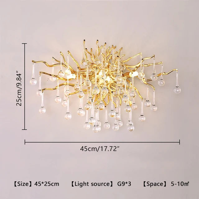 Modern Luxury LED Crystal Chandeliers Crystal Hanging LED Pendant Lights for Bedroom Kitchen Dining Living Suspension Lamp