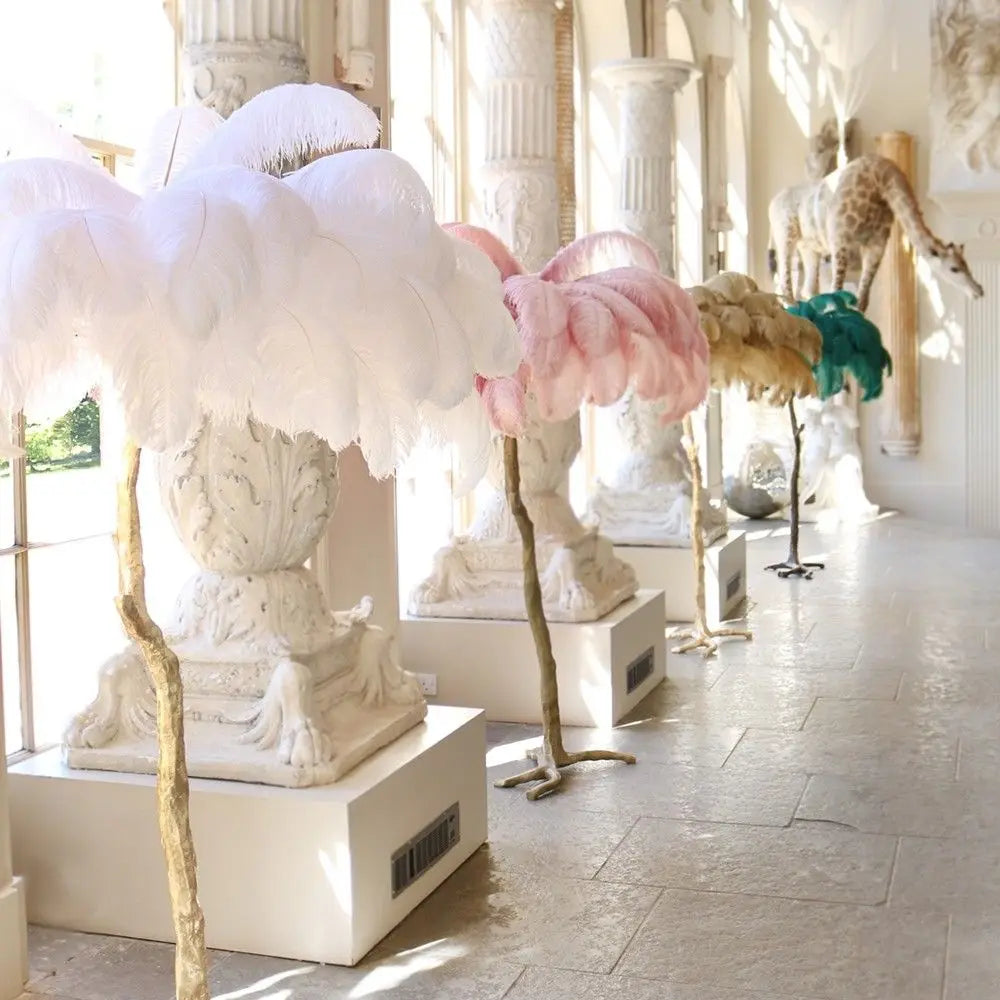 10PCS 15-60cm Big Ostrich Feathers White Ostrich Feather Plumes Carnaval Table Centerpieces Party Wedding Accessories Decoration