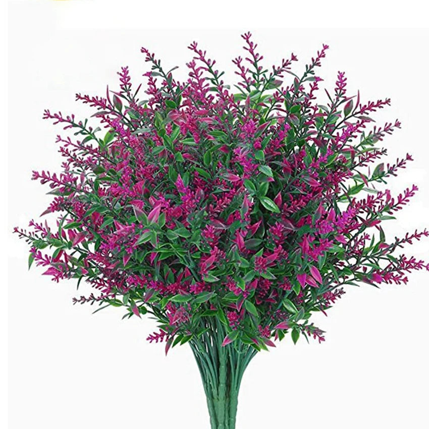 Artificial Flowers Plastic Lavender Grass Wedding Home Garden Vase for Decoration Diy Photography Props Indoor Bonsai Fake Plant
