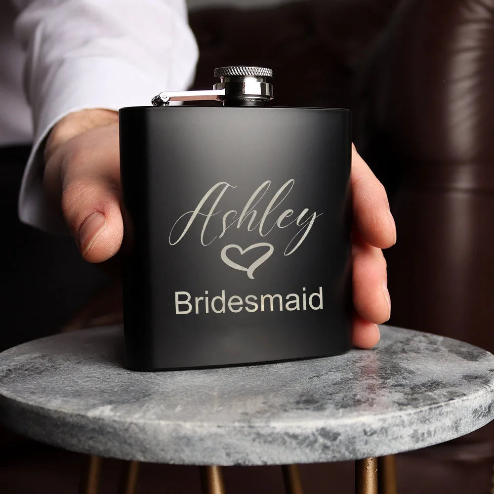 Personalized Groomsmen Flask Groomsman Gifts Wedding Party Present Best Man Proposal Gift for Men Bridal Party Engrave Hip Flask