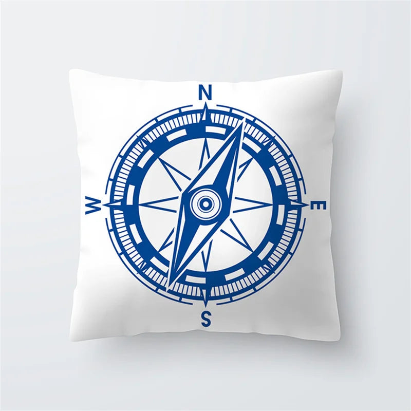 45x45cm marine organism ship printed pattern cushion cover for home living room sofa bedroom decoration pillow case