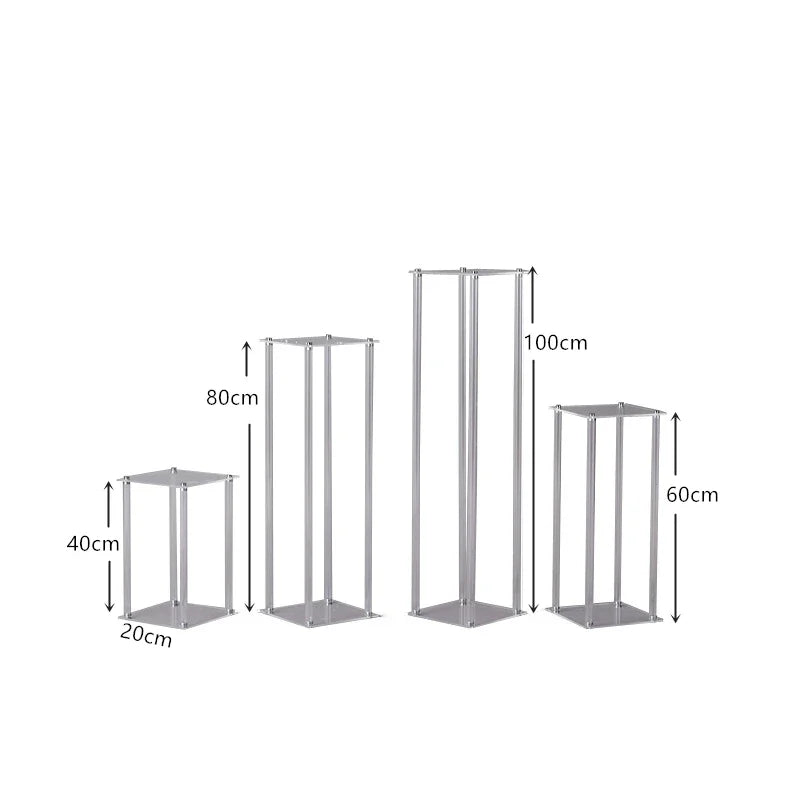 Clear Square Acrylic Artificial Flower Stand Display Stand Dessert Table Wedding Centerpieces for Tables Birthday Party Decor