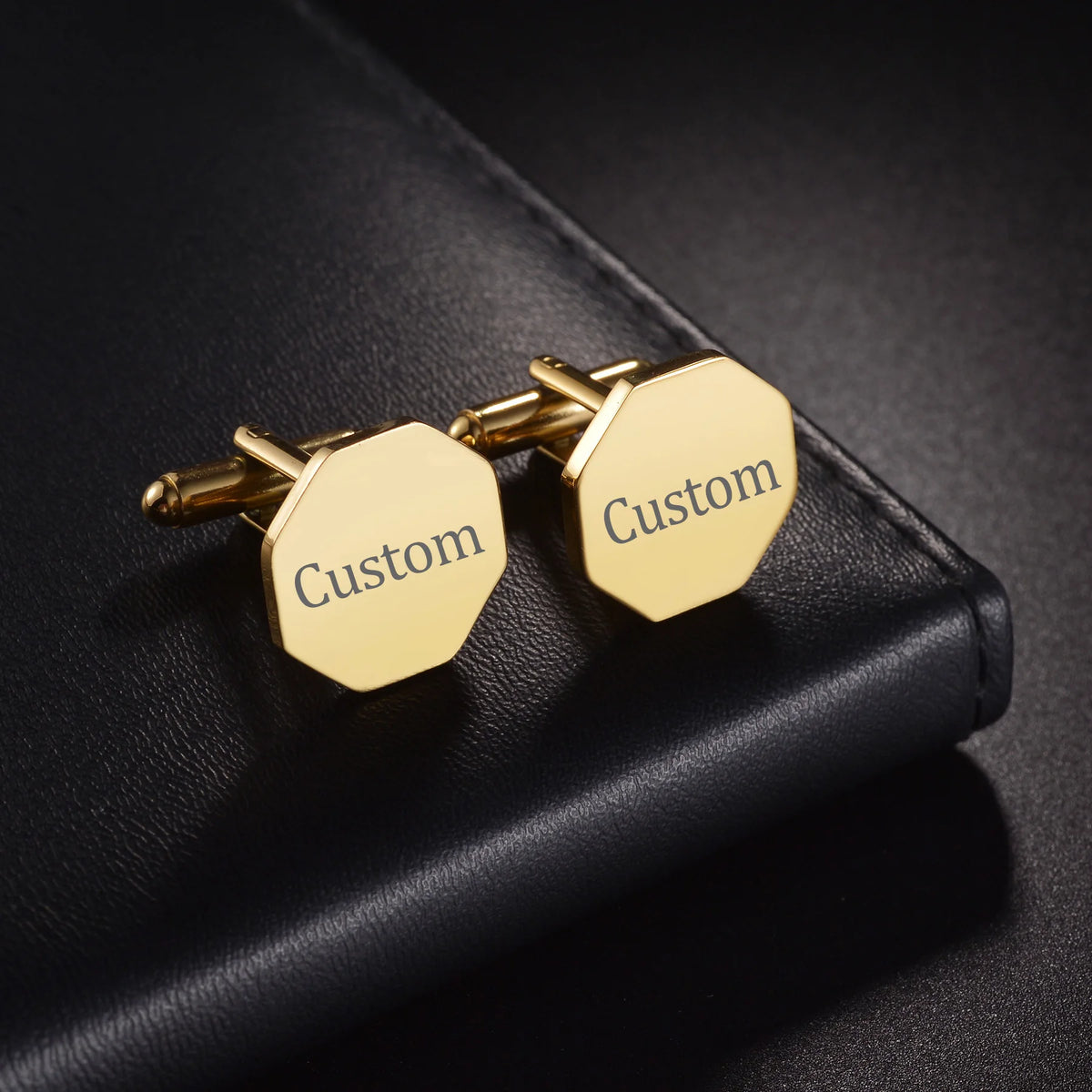 Atoztide Fashion Personalized Custom Name Cufflinks for Men Shirt Cuff Buttons Letter Initials Jewelry Wedding GiftsAccessories