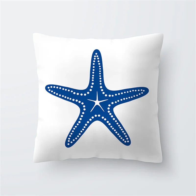 45x45cm marine organism ship printed pattern cushion cover for home living room sofa bedroom decoration pillow case