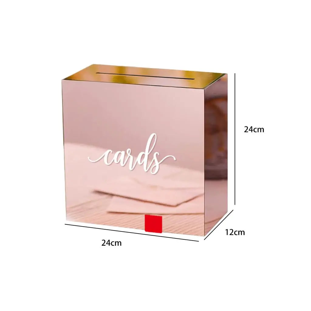 Large Acrylic Card Box DIY Large Envelope Gift Card Box Acrylic Wedding Money Box for Anniversary Shower Birthday Decorations