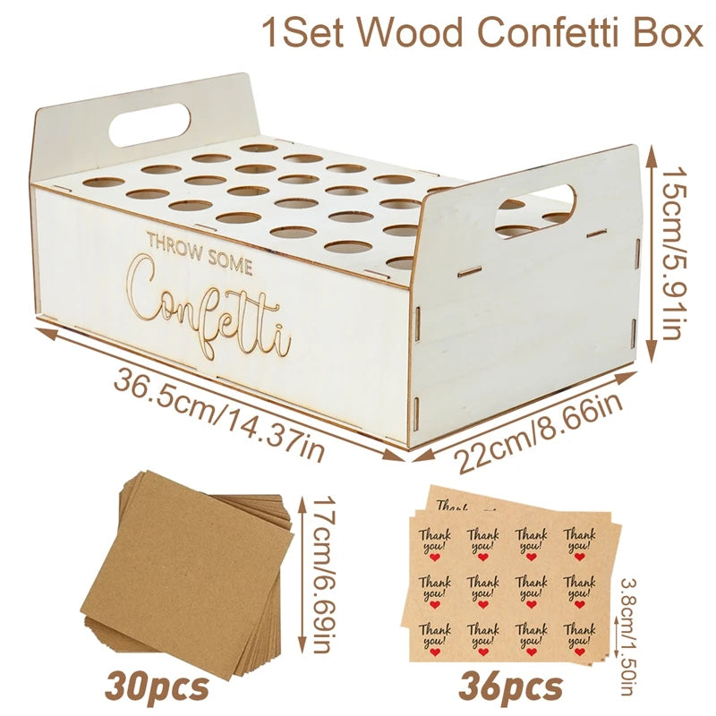 Wooden Wedding Confetti Cone Frame Tray Confetti Cones Stand Box Rustic Wedding Decoration DIY Holder Support Party Favor