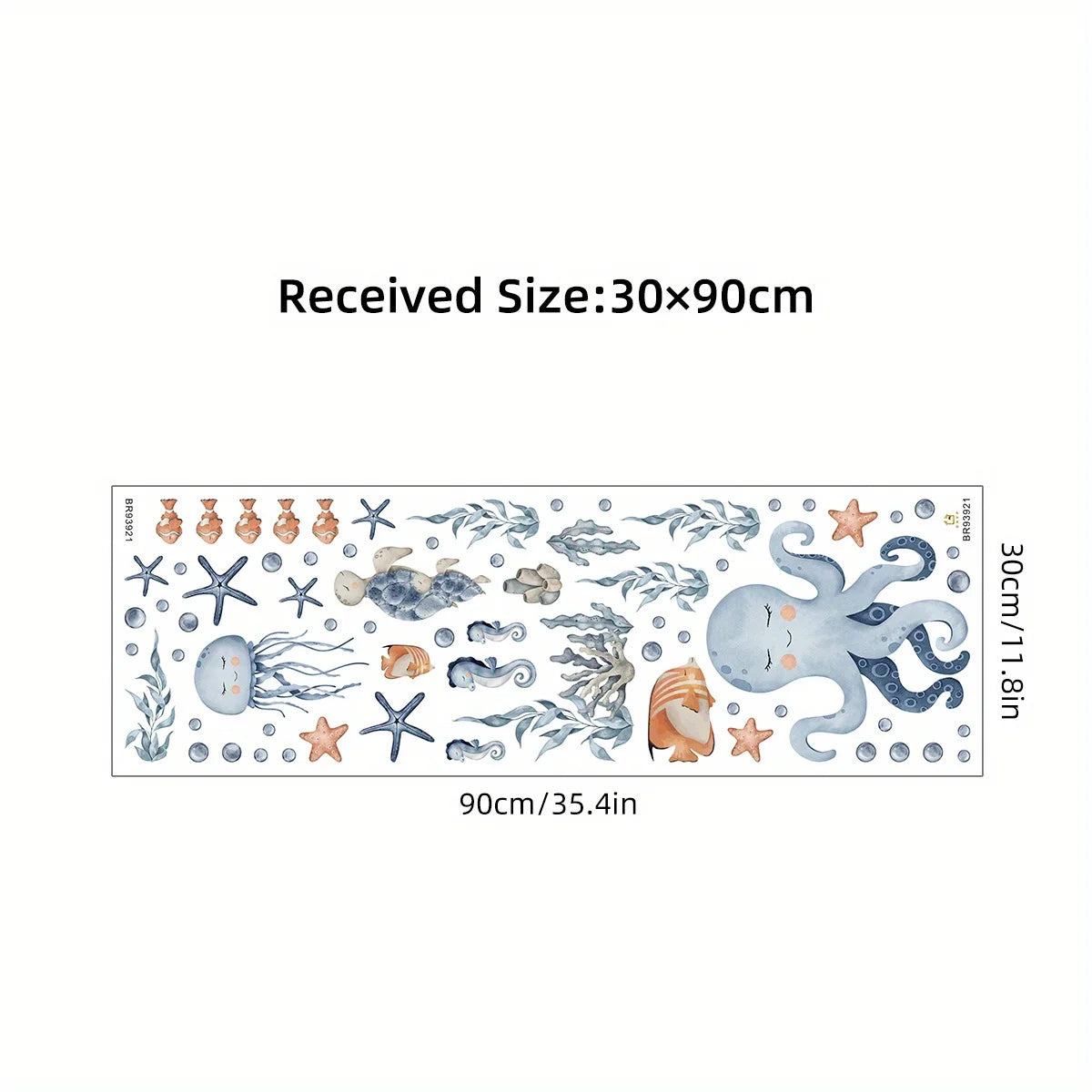 1Pc Cartoon Octopus Marine Animal Furniture Wall Stickers for Bedroom Living Room Decor Nursery Home Decoration Wall Decals