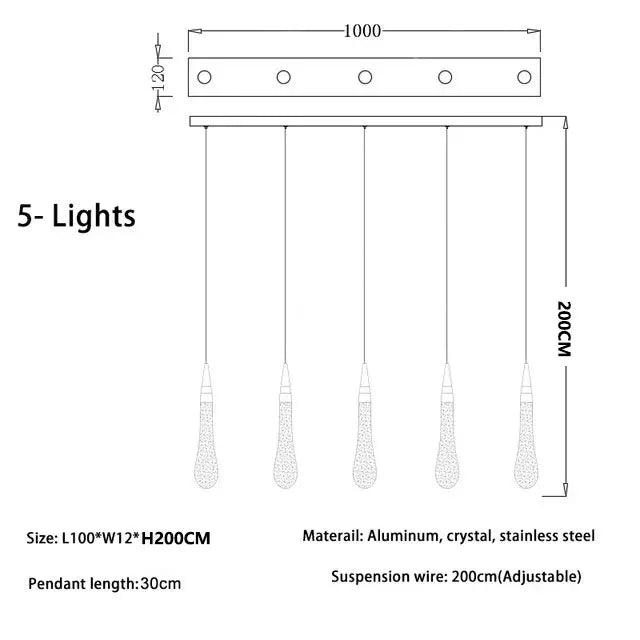 2024 New Modern LED Crystal Chandelier Lustre Restaurant Bar compound Stair Light Living Room Bedroom Lighting Art Lighting