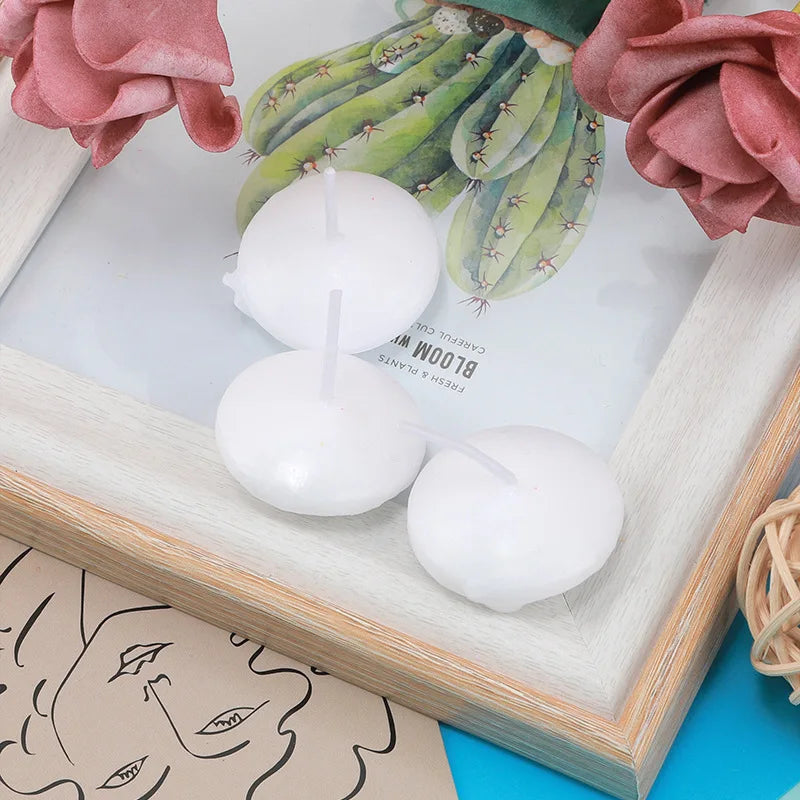 6/10/16Pcs Unscented Discs Candles Floating For Pool Party Wedding Home Bathtub Decor Supplies Romantic Confession Candlelight
