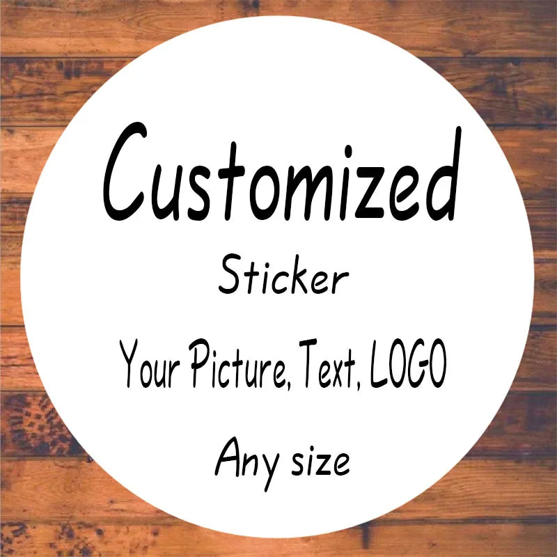 100 pieces of LOGO customized stickers White labels/wedding packaging stickers Personalized company text photos baking labels