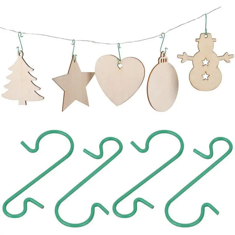 50/100pc Mini Metal S Shape Christmas Hook DIY Christmas Tree Decoration Stainless Steel Hook For Christmas Home Party Supplies