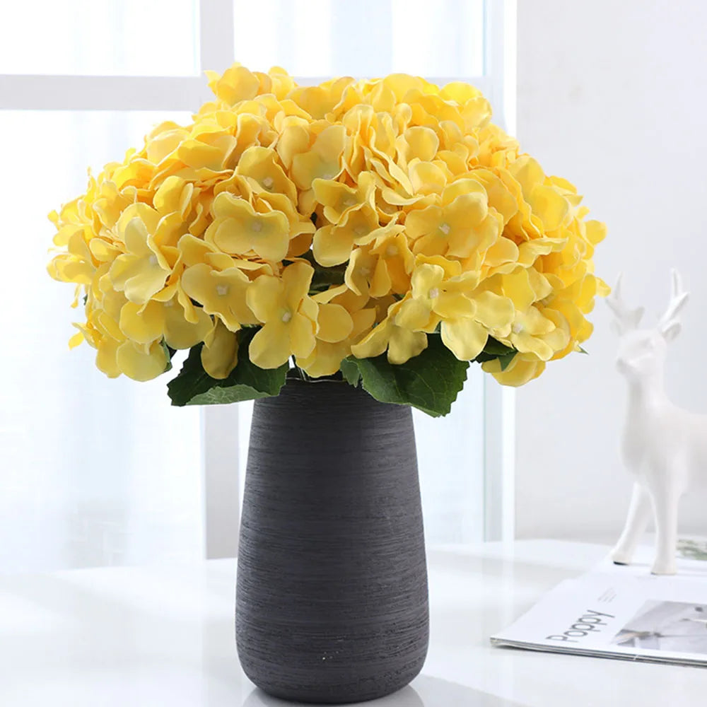 58cm Artificial Flowers Silk Hydrangea for Wedding Home Party Hotel Living Room Table Accessories Decoration