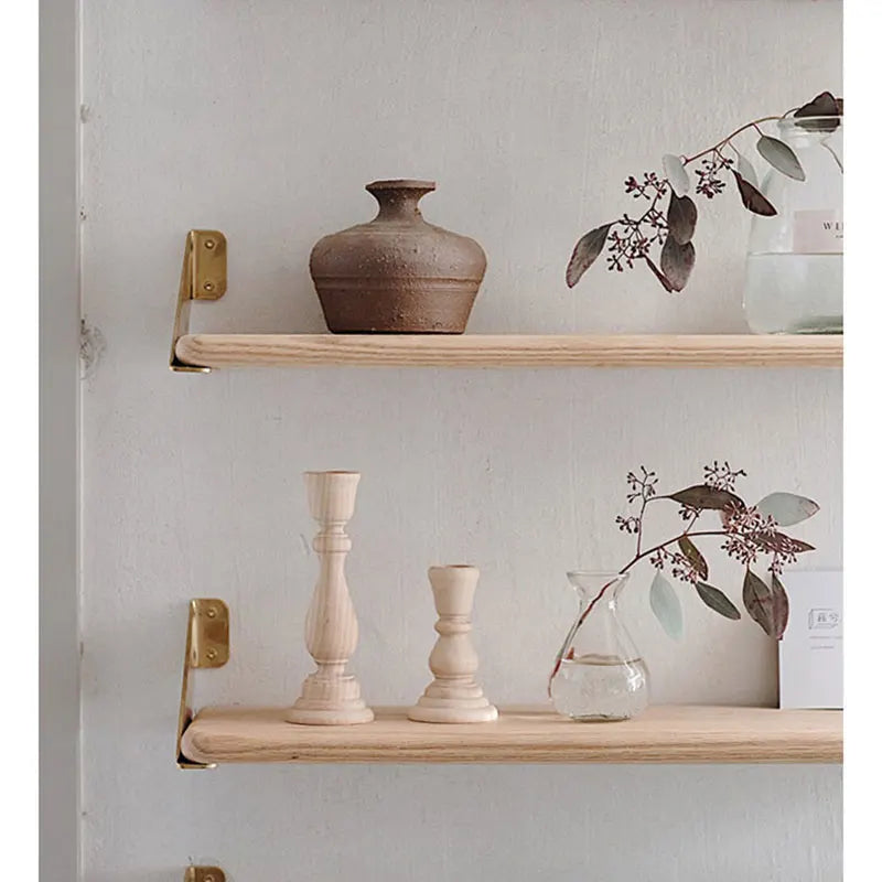 Unfinished Candlesticks Holders, Retro Unpainted Wood Classic Craft Candlesticks Holders Wedding Decorations 6.88 x 2.48 /1.96
