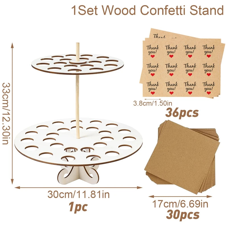 Wedding Tray Confetti Cone Stand Box Kraft Paper Tray Rustic Wedding Decoration Wedding Confetti Cones Cones Wedding Set supply