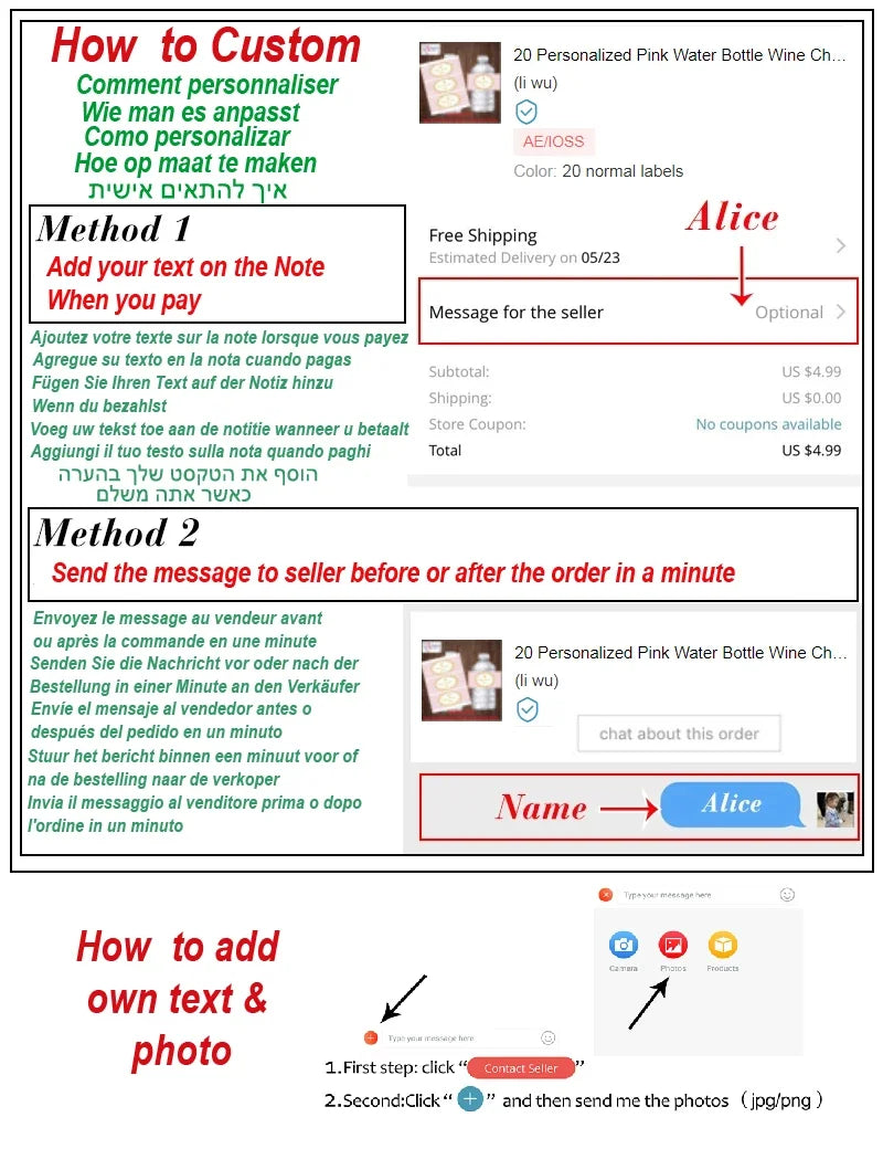 Personalised Wedding Photo Wine Champagne Labels Water Bottle Logo Stickers Candy Bag Box Wrapper Festival Party Decor Supplies