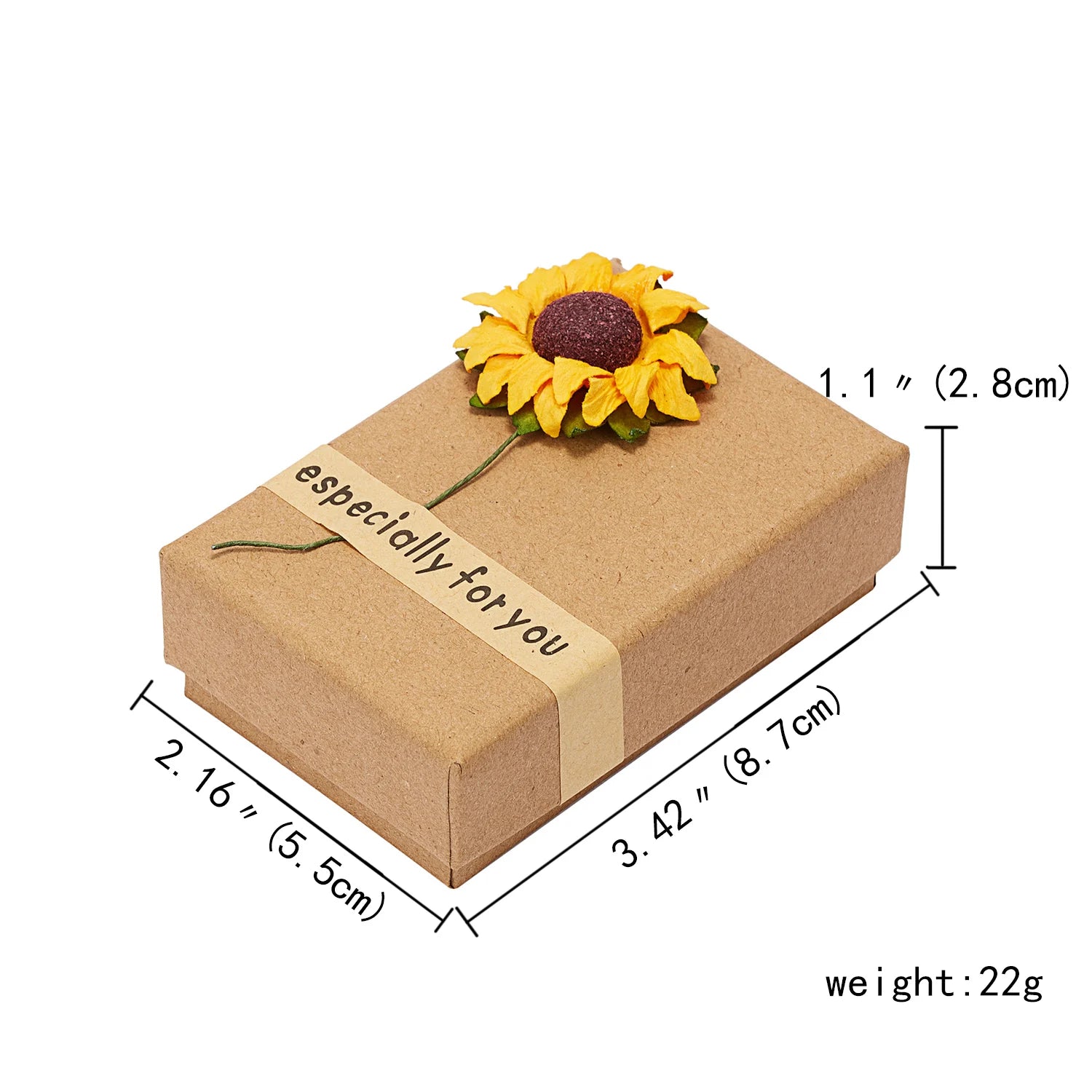 "especially for you" Daisy Sunflower Paper Box Ring Earrings Bracelets Necklace Gifts Box  Couple Friends Mom Dad Family Jewelry
