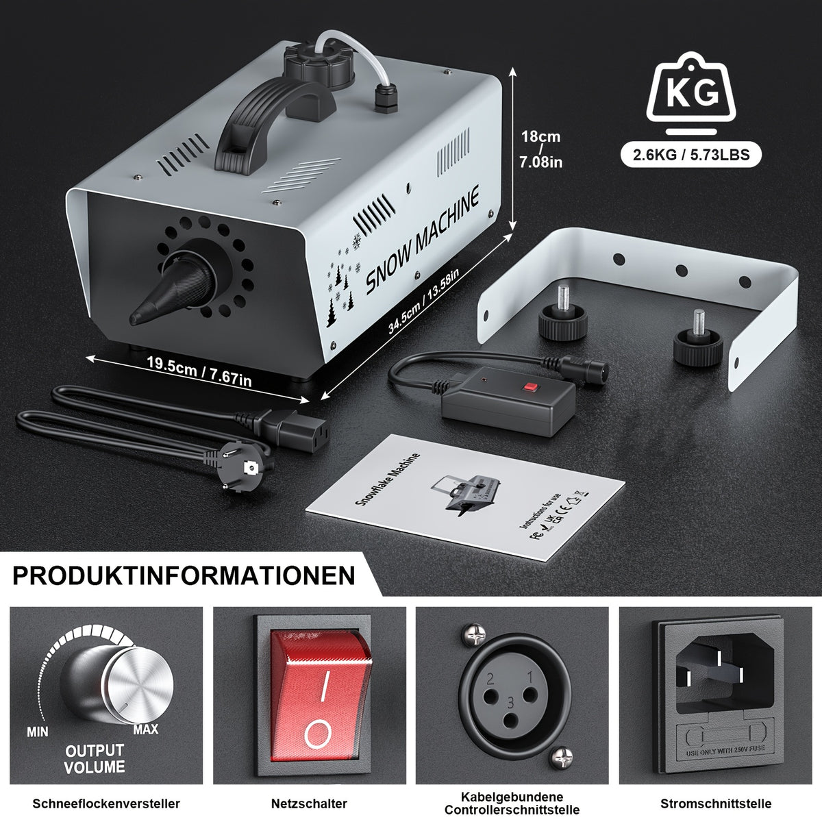 1500W Snow Machine Snow Machine Stage Snow Machine Halloween Christmas Stage Performance