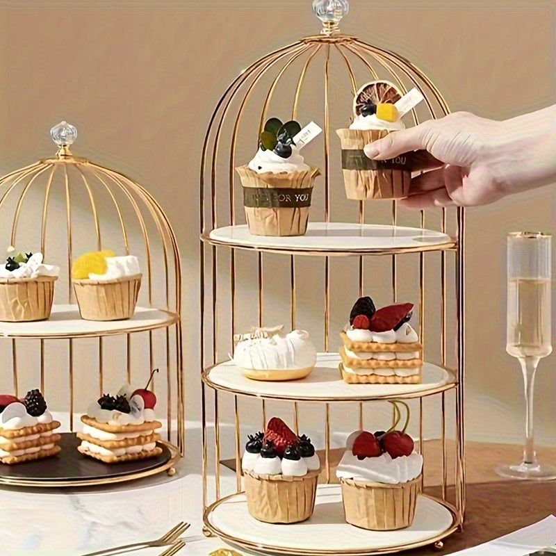 2 Exquisite Cake Display Stands of Different Heights, Exuding Unparalleled Sophistication And Elegance, Dessert Display Stands, Suitable for Snacks, Fruits And Candies Display