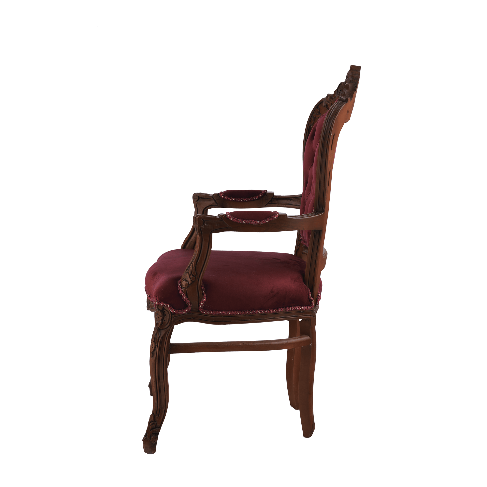 Table Chair Baroque-Style Armchair - Rococo in Solid Wood Decorated